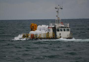 Delivering Salmon Feed From Lerwick