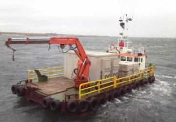 Running building materials into North Ronaldsay