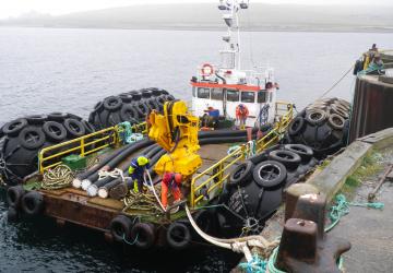 Delivering Yokohama Fenders in Sullom Voe Terminal