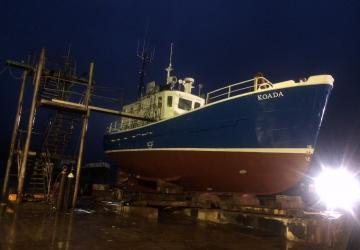 Koada on slip for annual refit